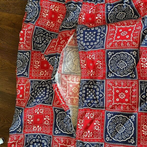 NWT Vtg.60s/70s Now Designs Red, White and Blue Bandana Print laundry bag - Picture 5 of 8